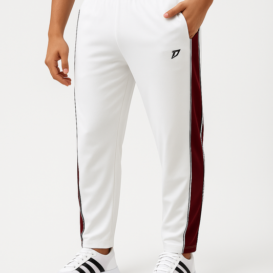 DRVN – MICRO BOTTOMS WITH SIDE MAROON PANEL AND WHITE PIPING (Copy)
