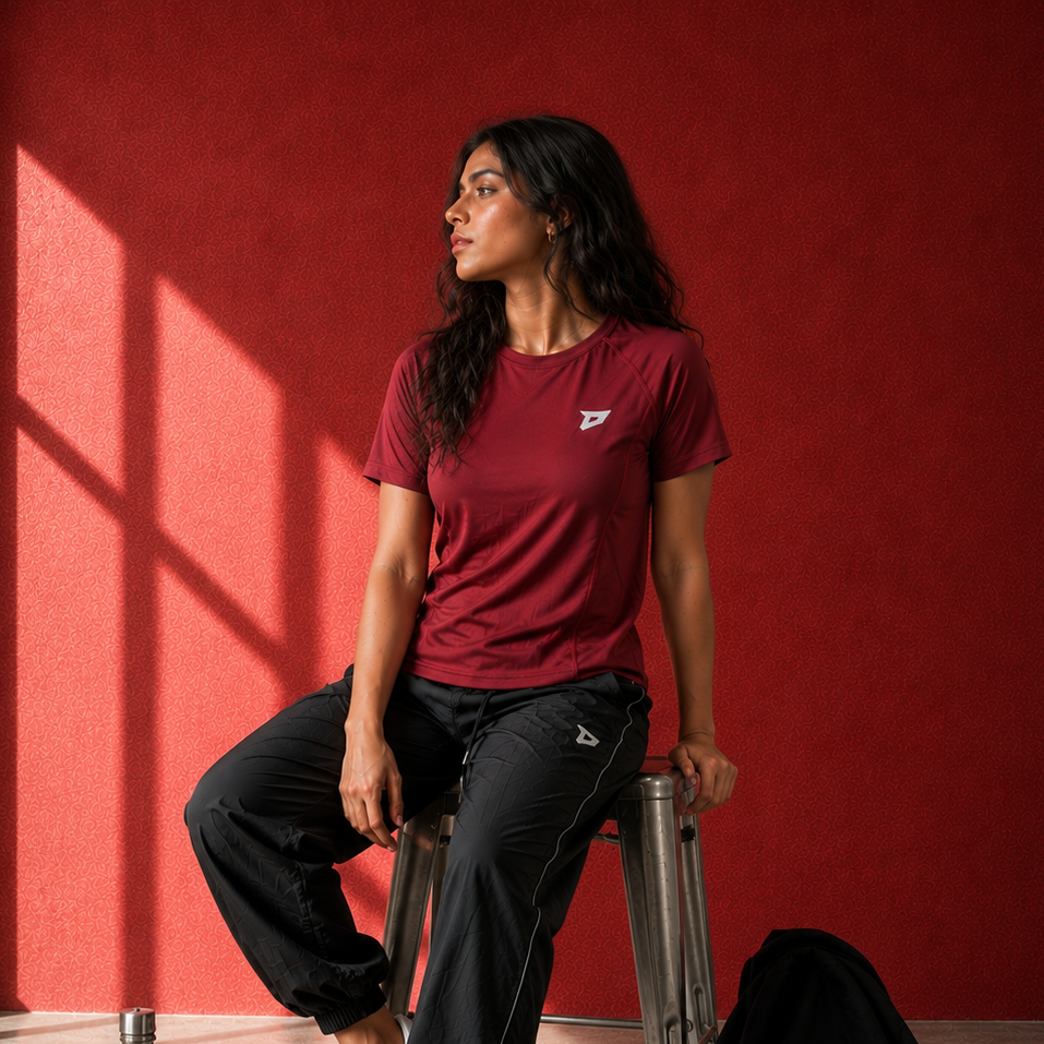 Contour Tee Women (maroon)