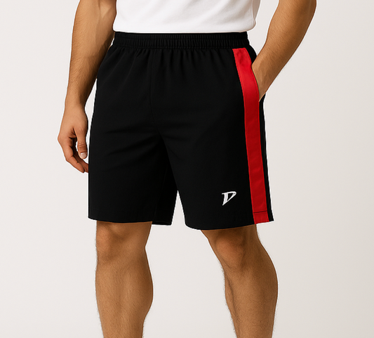DRVN - Micro Shorts With Red Panel