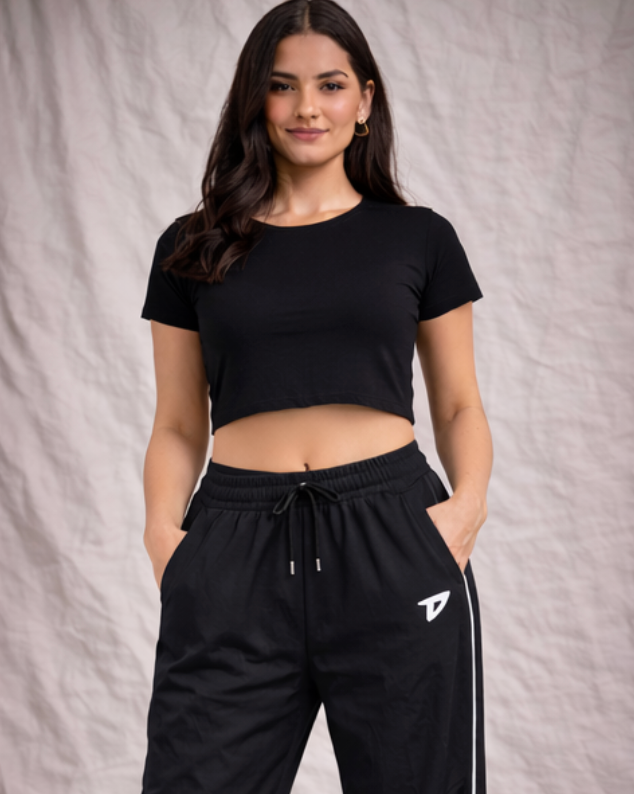 Unisex Wide Leg Trousers (black)