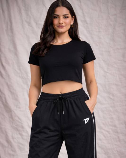 Unisex Wide Leg Trousers (black)